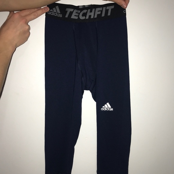 adidas Pants - Navy thigh knee length compression pants